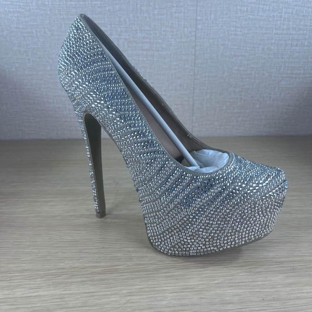 Steve Madden Dyvimal Rhinestone Platform Pumps Crystal Stiletto Heels Sz 9